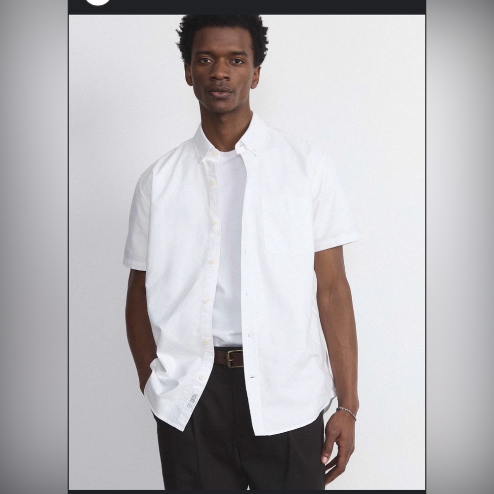 NWT Frank & Oak Men's Crisp White Casual Button-Down Shirt SZ XXL retail $79